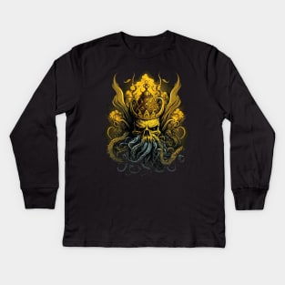 yellow king Kids Long Sleeve T-Shirt